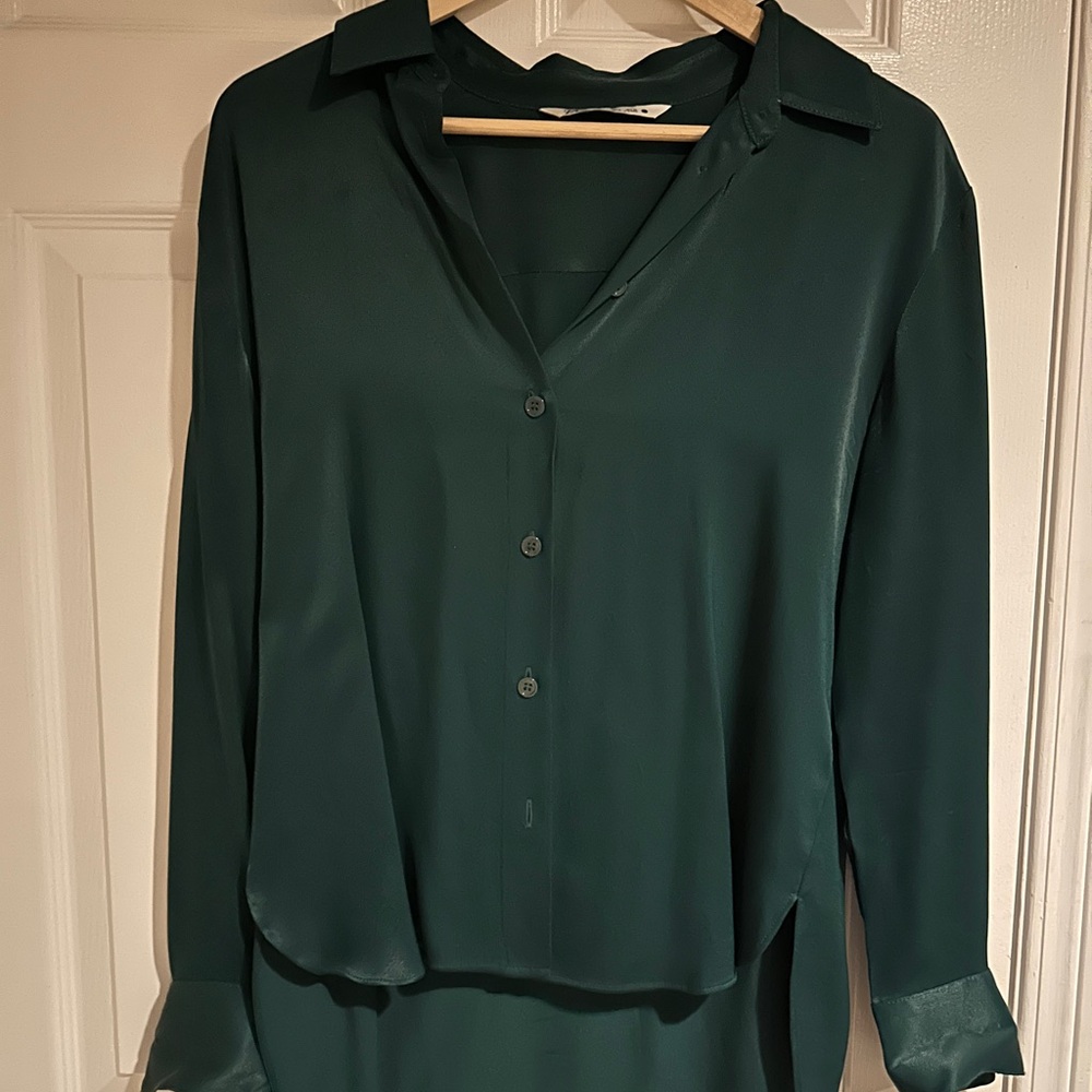 Zara Elegant Green Women's Blouse